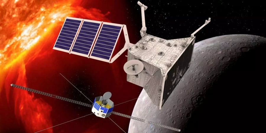 So sieht sie als Modell aus: die Raumsonde BepiColombo