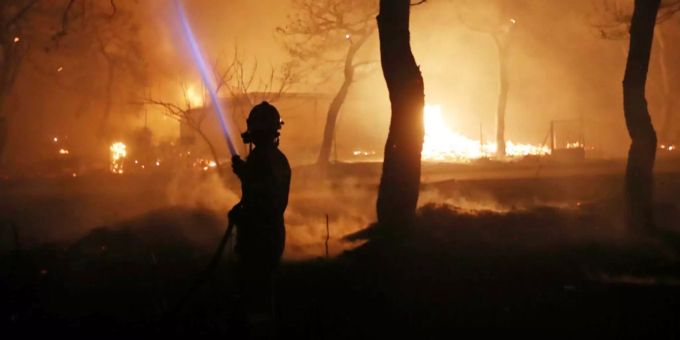 In Griechenland kommt es immer wieder zu Waldbränden. (Archivbild) Griechenland Waldbrand