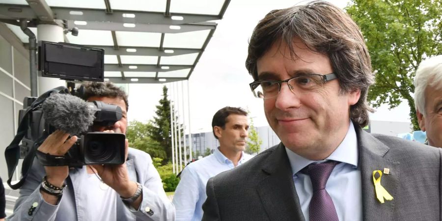 Carles Puigdemont bei einem Pressetermin.