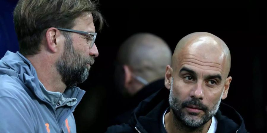 Achtung, Schreckgespenst! Gegen Jürgen Klopp (links) scheint bei City und Guardiola derzeit kein Kraut gewachsen.