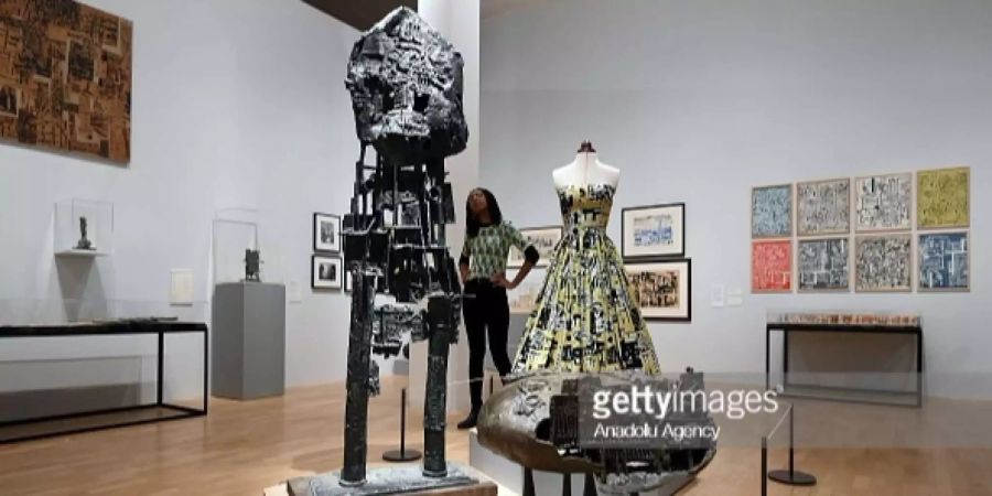 Eduardo Paolozzis Werke in der Whitechapel Gallery in London 2017.