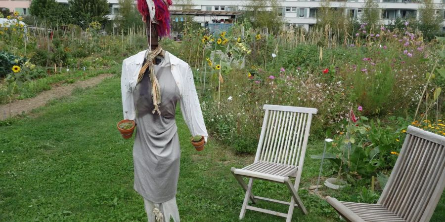 Eingangsbegrüssung Quatiergarten Hard (Bild stadtwurzel.ch)