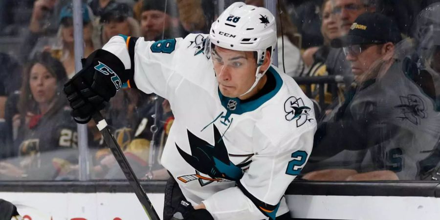 Timo Meier in Aktion für die San Jose Sharks.