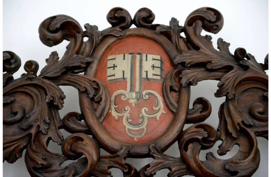 Das Wappen des Kanton Nidwalden beim Rathaus in Stans - Keystone