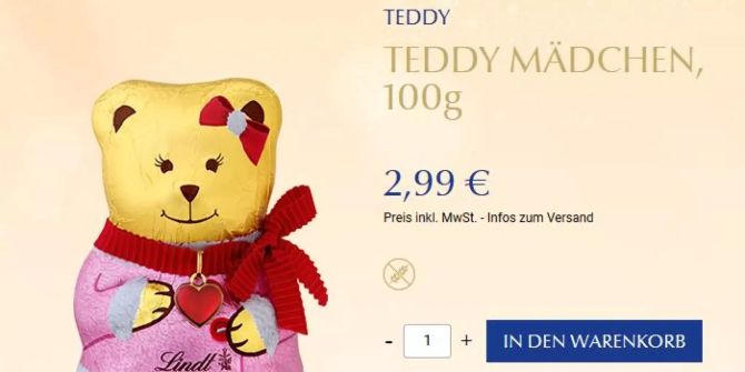 Lindt Teddy Mädchen