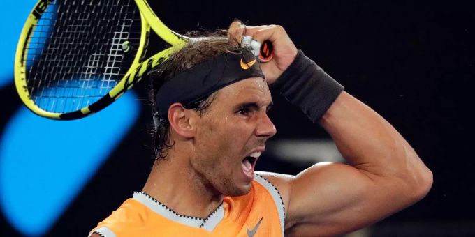 Rafael Nadal im Spiel gegen Alex de Minaur. Rafael Nadal