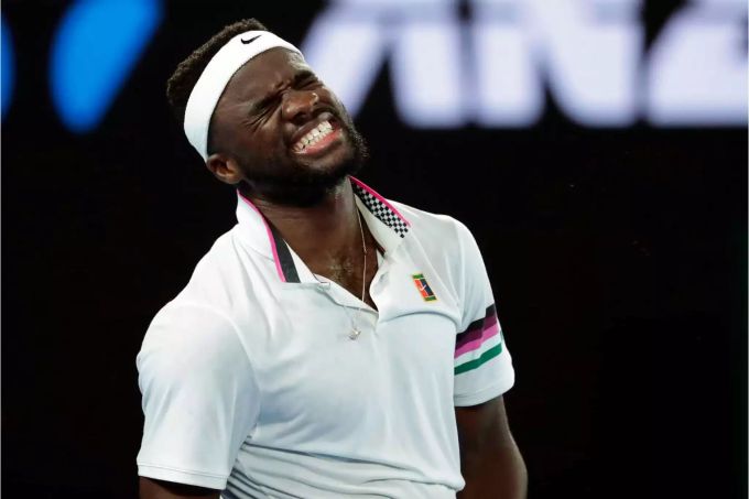 Frances Tiafoe im Spiel gegen Rafael Nadal an den US Open. Frances Tiafoe