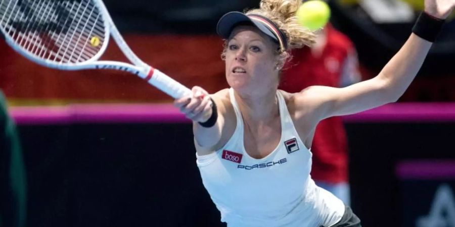 Laura Siegemund war in ihrem Einzel chancenlos. Foto: Julian Stratenschulte