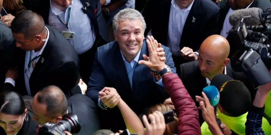 Der neue Präsident Kolumbiens: Iván Duque nach seinem Wahlsieg