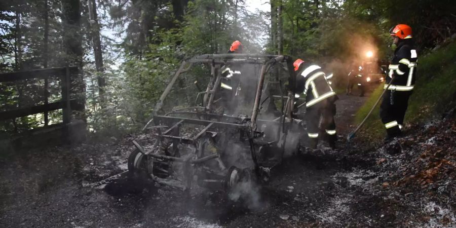 In Haldenstein GR ist am Mittwochabend ein Quad abgebrannt.