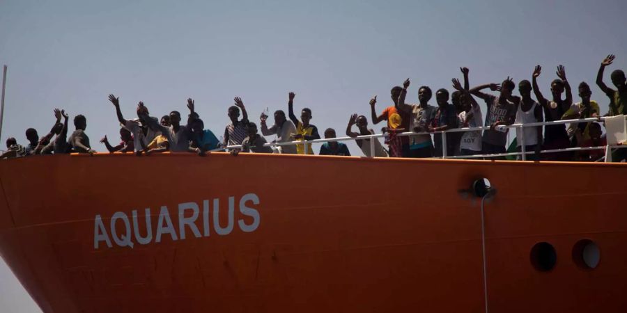 629 Flüchtlinge waren an Bord der «Aquarius».