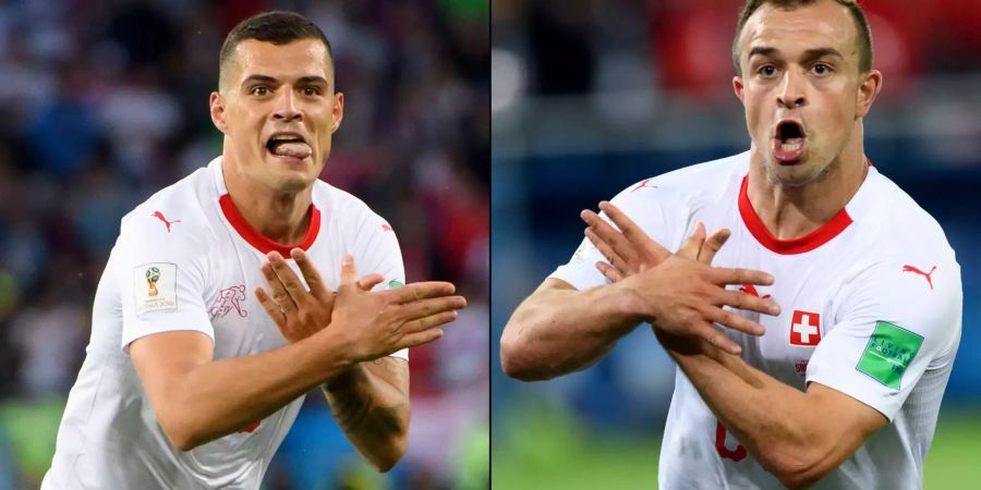 Xherdan Shaqiri und Granit Xhaka jubelten mit der Doppeladler-Geste.