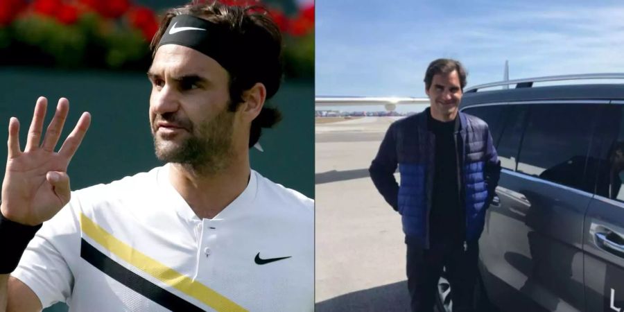 Vorher, nachher: Roger Federer hat sich rasiert.