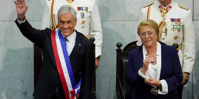 Sebastián Piñera bei seinem Amtsantritt. Sebastián Piñera bei seinem Amtsantritt.