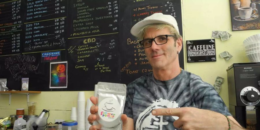 «Caffeine Underground» in New York bietet Cannabis-Kaffee an.