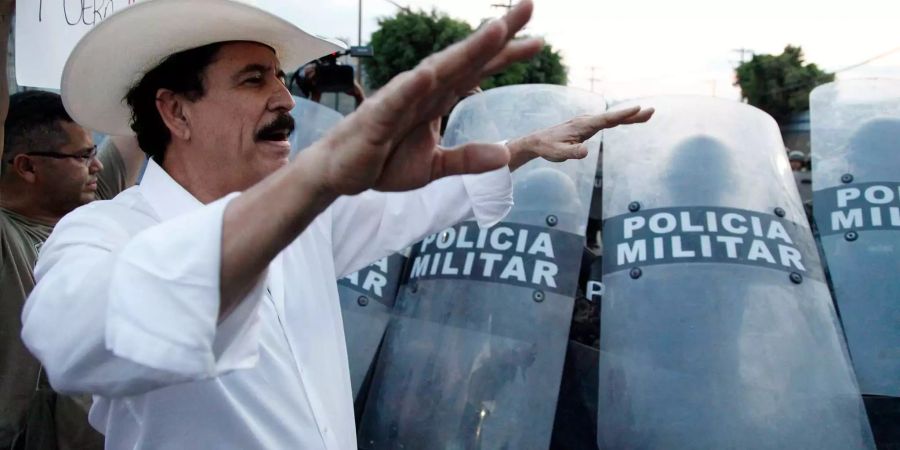 Auch Manuel Zelaya, ehemaliger Präsident von Honduras, beteiligte sich an den Protesten.