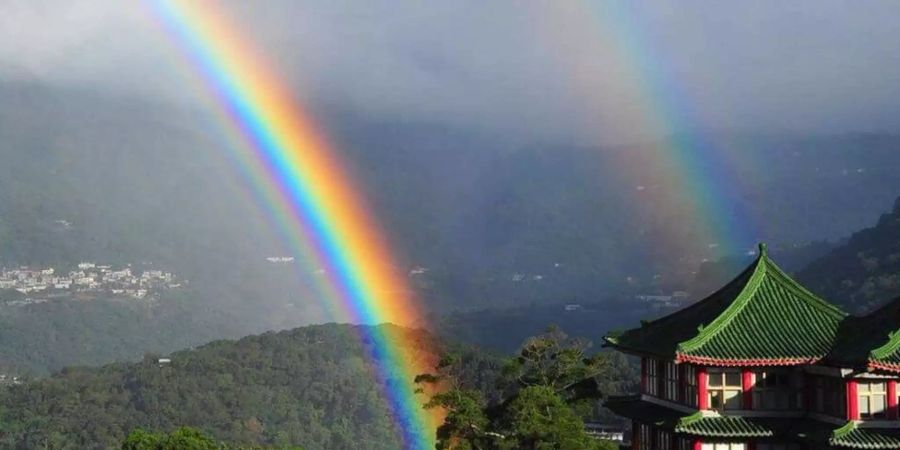 Der längste Regenbogen, der je erfasst wurde.