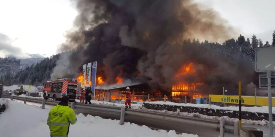 Die Feuerwehr im Einsatz.