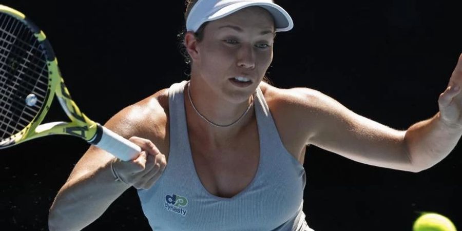 Geht als Aussenseiterin ins Damen-Finale der Australian Open gegen Ashleigh Barty: Danielle Collins. Foto: Hamish Blair/AP/dpa