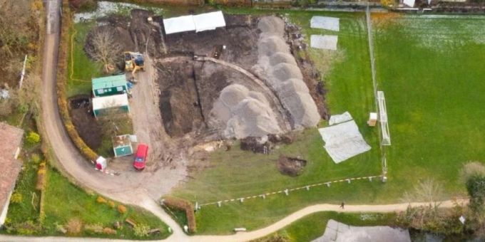 Auf der Baustelle in Kaiseraugst AG wurde ein Amphitheater entdeckt. amphitheater