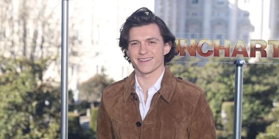 Tom Holland stellte seinen Film «Uncharted» in Madrid vor. Foto: Isabel Infantes/EUROPA PRESS/dpa