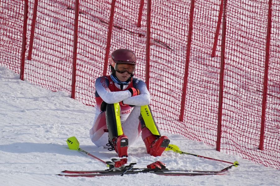 Die Amerikanerin scheitert nach dem Out im Riesen auch im Slalom.