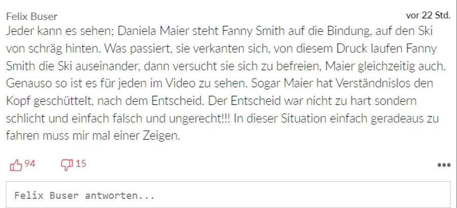 Auch für diesen Nau.ch-Leser ist der Jury-Entscheid «falsch und ungerecht».