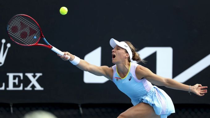 Viktorija Golubic zieht in den Achtelfinal ein (Archivbild). Viktorija Golubic
