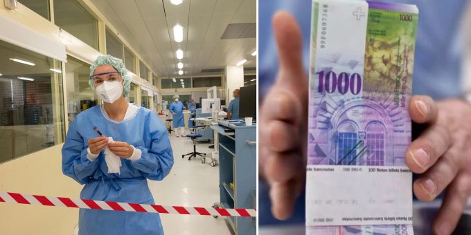 Pflegende des Kantonsspitals Baden erhalten jeweils 1000 Franken Prämie. Pflegende Kantonsspital Baden Prämie Coronavirus