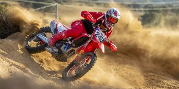 Tim Gajser in Aktion. Tim Gajser Honda