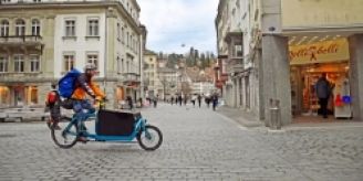 Gemeinde - Neuer Velolieferdienst unterstützt Geschäfte in der Innenstadt