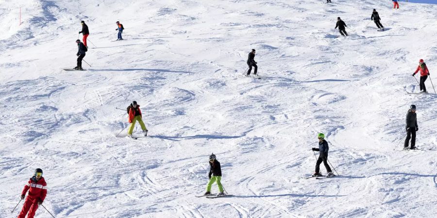 Skifahrer in der Schweiz