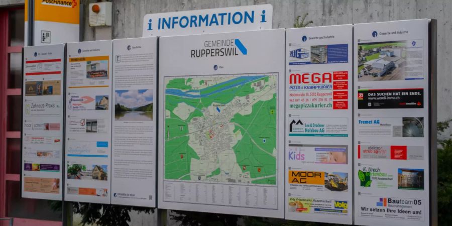 Infotafel der Gemeinde Rupperswil.