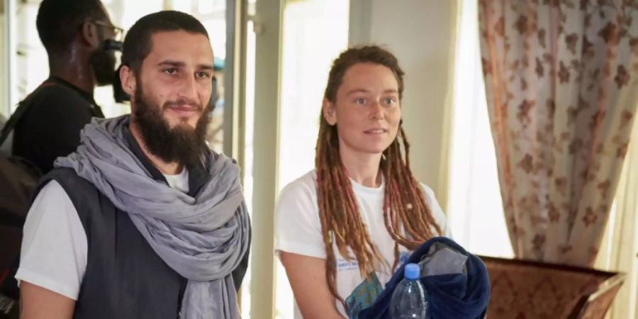 Der Italiener Tacchetto und die Kanadierin Blais am Flughafen von Bamako