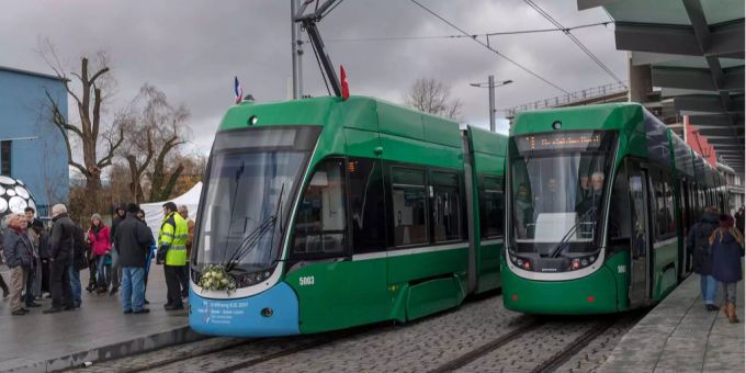 Die Tramlinie 3 in Basel. Die Tramlinie 3 in Basel.