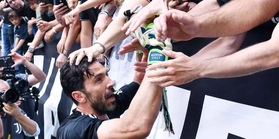 Gigi Buffon bei seinem letzten Spiel für Juventus Turin.