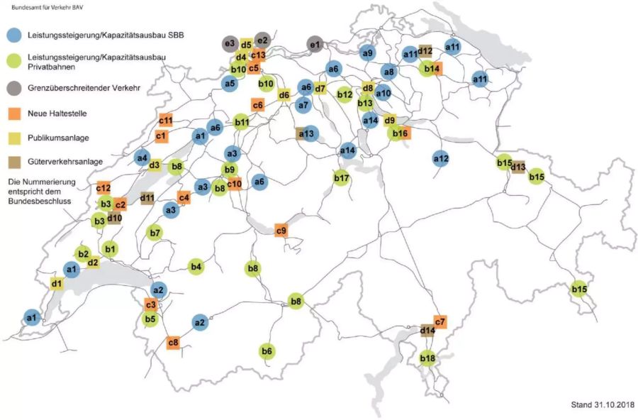 Massnahmen und Projekte im Ausbauschritt 2035