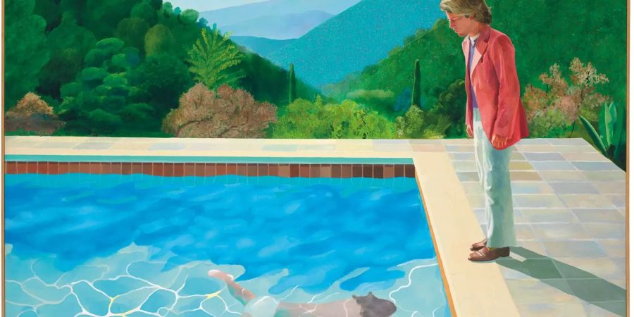 Das Gemälde «Portrait of an Artist (Pool with Two Figures)» des britischen Künstlers David Hockney.