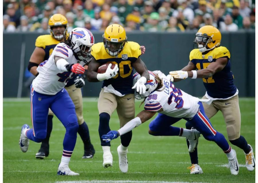 Freud und Leid liegen nahe beieinander: Letzte Woche überraschen die Bills gegen die Vikings mit dem ersten Saisonsieg. Diese Woche gibts eine 0:22-Klatsche gegen Green Bay. Buffalos Quarterback Josh Allen kann nicht an die Leistung der Vorwoche anknüpfen.