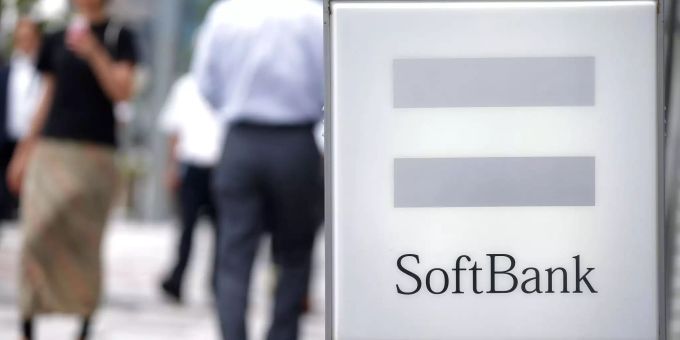 Das Logo des japanischen Konzerns Softbank. Softbank