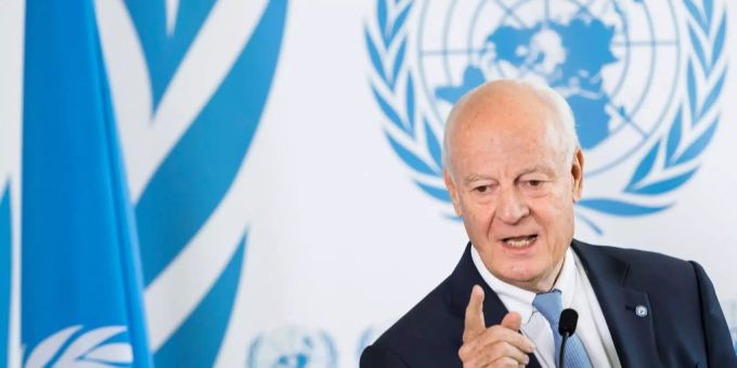 Der Uno-Sondergesandte für Syrien Staffan de Mistura. Der Uno-Sondergesandte für Syrien Staffan de Mistura.