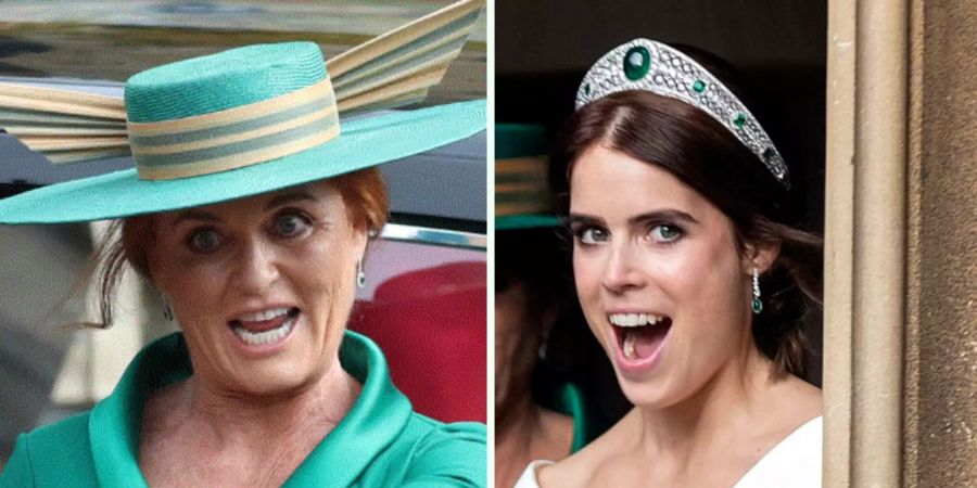 Prinzessin Eugenie und ihre Mutter Herzogin Sarah Ferguson an der Hochzeit am 18. Oktober 2018.