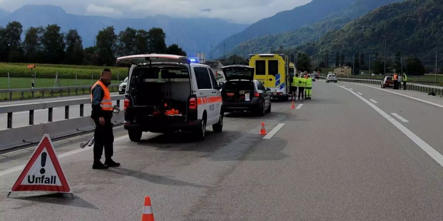 Die Kapo St. Gallen sicherte die Unfallstelle.