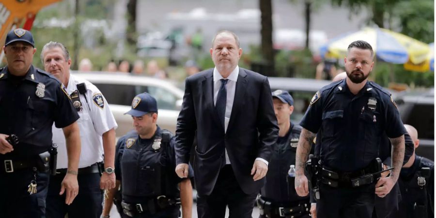 Harvey Weinstein bei seiner Ankunft am Gericht in New York.