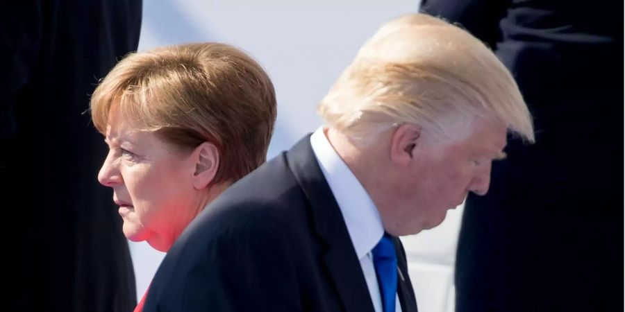 Sind sich über die Auslegung des Zwei-Prozent-Ziels uneinig: deutsche Bundeskanzlerin Angela Merkel (l.) und US-Präsident Donald Trump.