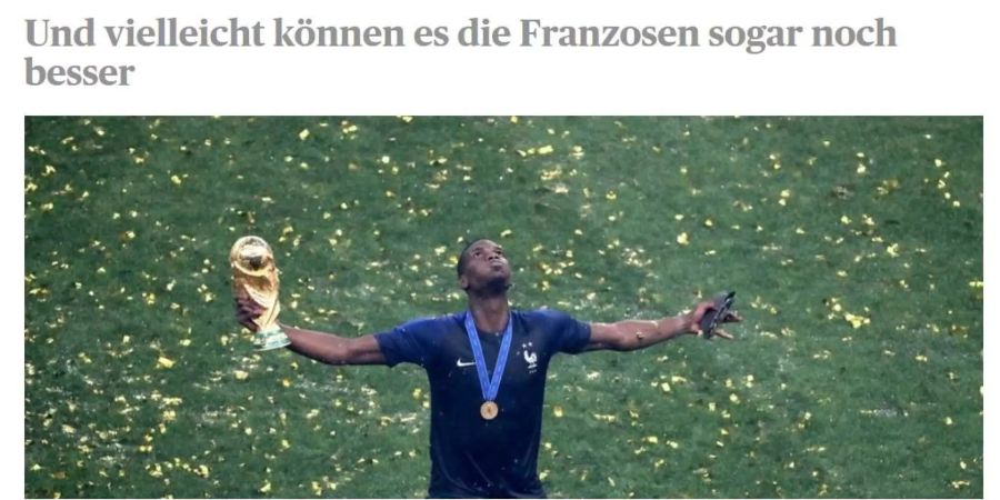 Für den «Tagesanzeiger» ist Frankreich der «logische» Weltmeister, weil das Team «unglaublich talentiert ist».