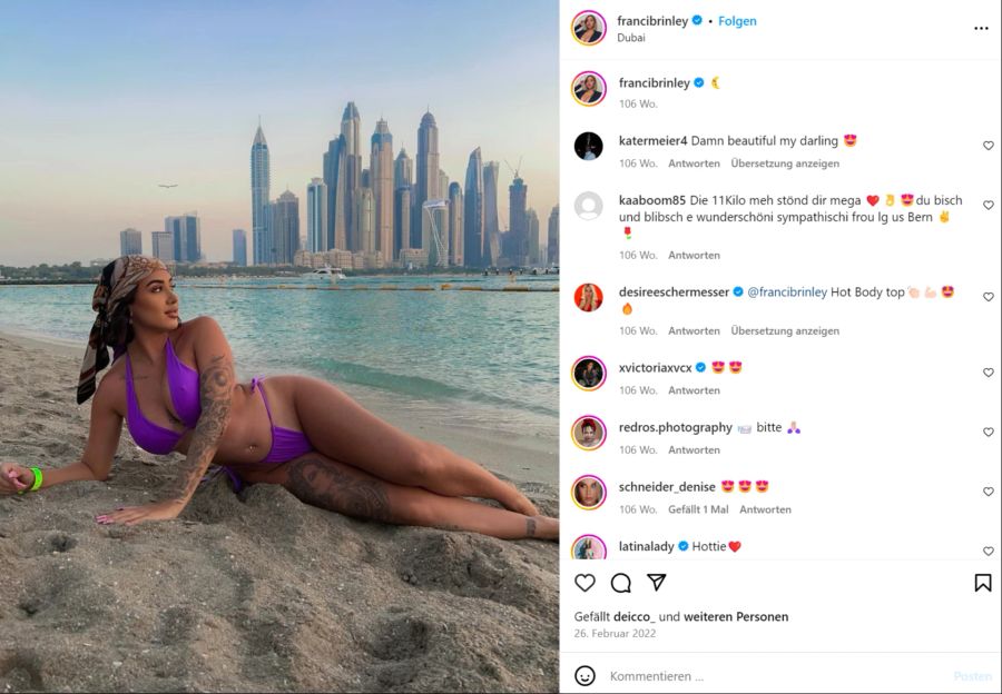 Francesca Morgese blüttelt gerne am Strand rum.