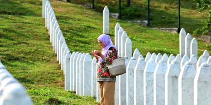 Gedenkstätte nahe Srebrenica. massaker