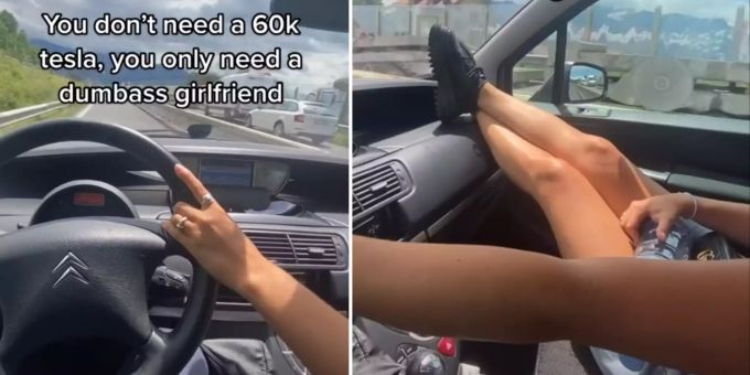 Ein Verkehrsexperte verurteilt einen jungen Tiktok-User scharf. Tesla