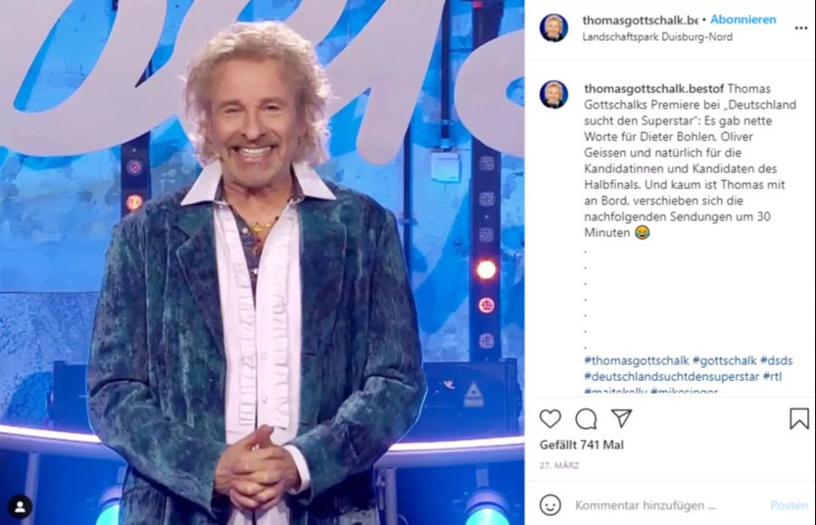 Thomas Gottschalk bei «Denn sie wissen nicht, was passiert».